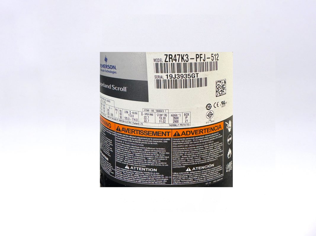 کمپرسور پاناسونیک شماره فنی ZR47K3PFJ512